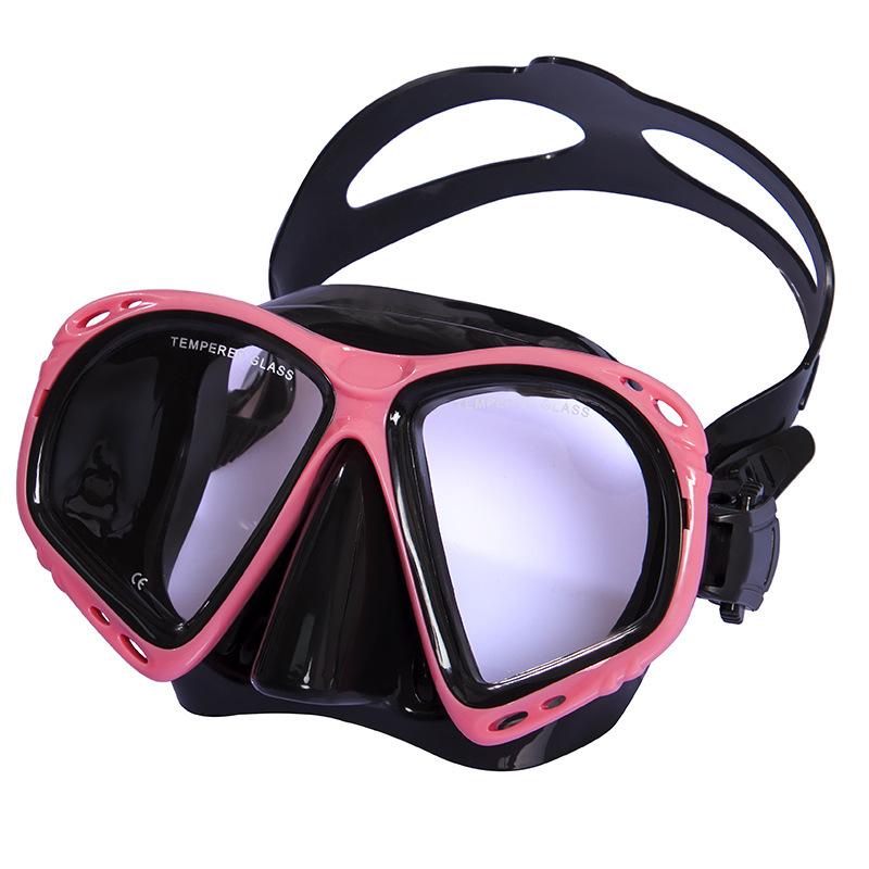 Diving Goggles Tempered Glass Lenses, Adult Snorkeling Masks