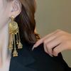 GemChic Women's New Vintage Hollow Round Tassel Fringe Earrings Ethnic Fashion Stud Earrings Birthday Christmas Jewelry Gift