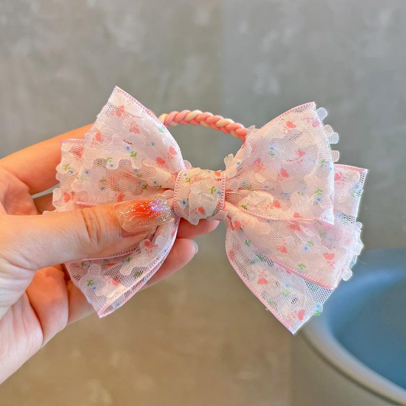 1PCS Lovely Fresh Floral Bow Kids Hairpins Children Headwear Baby Hair Clips Girl Hair Accessories Elastic Hair Bands