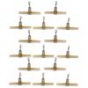15pcs Fishing Crimp Swivel T Shaped RRing Reusable Portable Green Crossline Tackle Connector