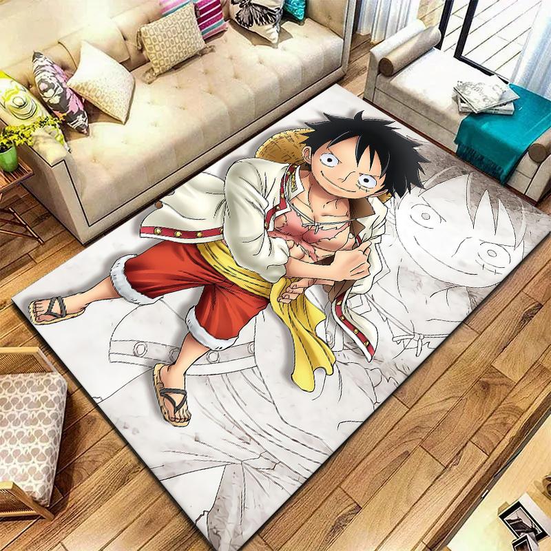 One Piece Monkey D Luffy Carpet Rug For Living Room Bedroom Home Sofa Decoration Kids Play Nonslip Floor Mat