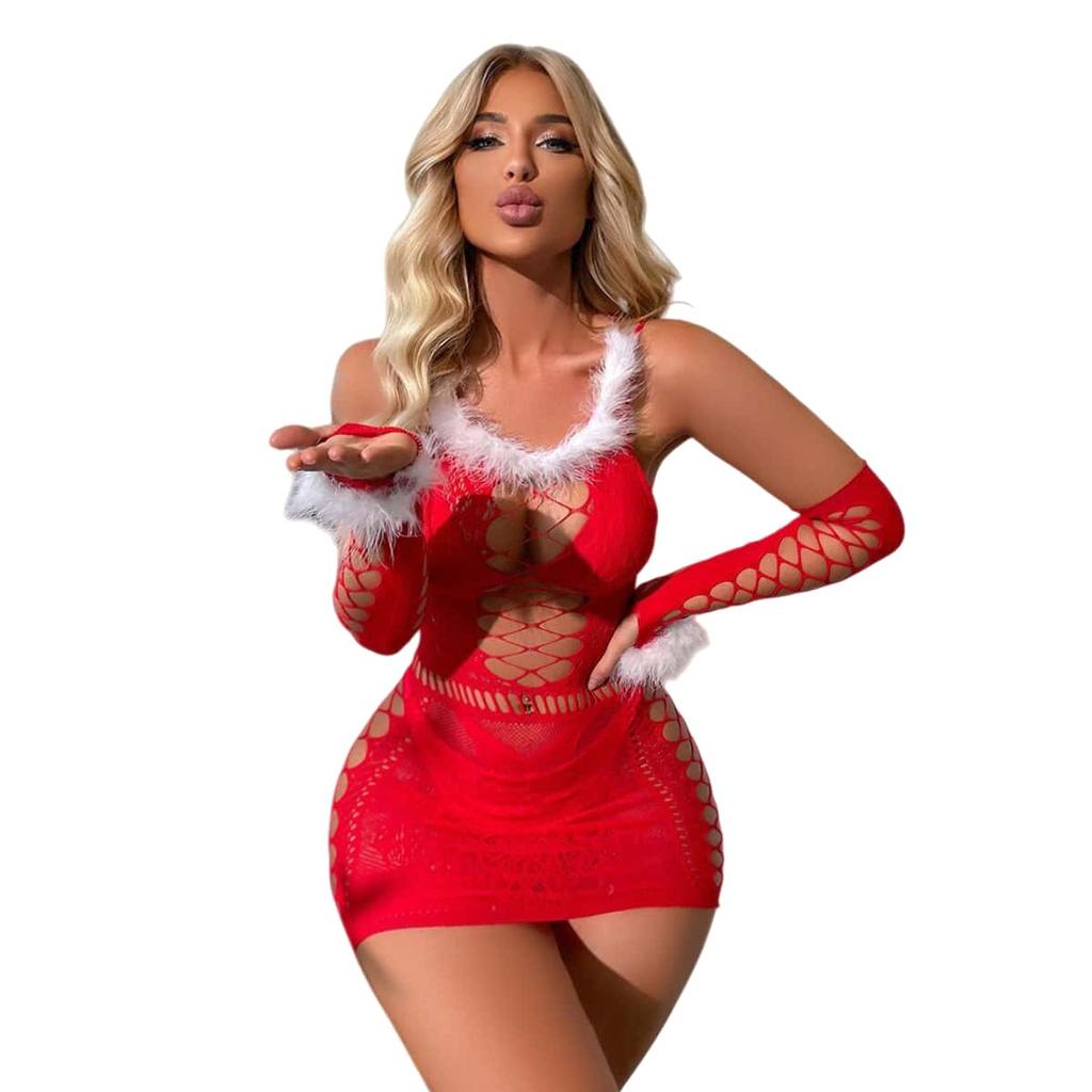 Christmas Erotic Lingerie Sexy Bodysuit Open Crotch Bodystockings Body Stocking Sex Dress Exotic Adult Underwear for Women XXXL