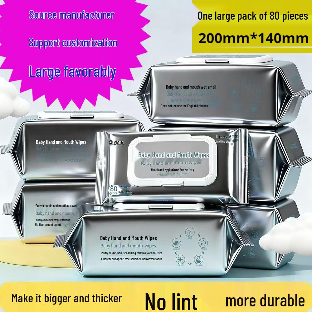 EDI Pure Water Pearl Pattern Baby Wipes, 80 Count, Additive-Free and Thickened