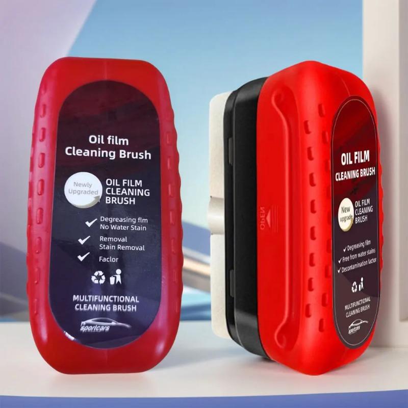 Car Glass Oil Film Remover Powerful Windshield Cleaner Car Glass Sponge Cleaning Brush Water Spots Stain Removal Cleaning Tools