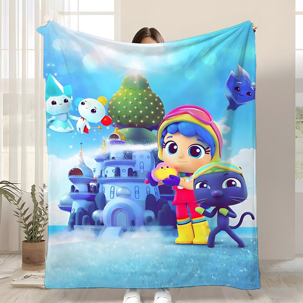 True and the R-Rainbow Kingdom Throw Kid-Friendly Flannel Throw Blanket Soft Warm Anti-Static Washable All Season