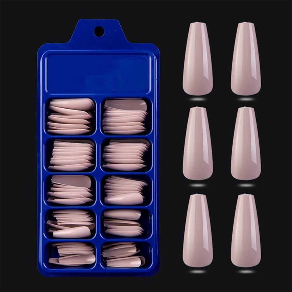 100Pcs/Set DIY Acrylic Beauty Tools Full Cover Coffin Fake Nails False Nail Tips Manicure