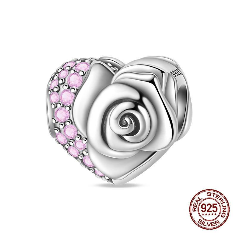 Copper Heart Dog Cat Warm Family Charms Beads Fit 3Mm Original Bracelets Fine Diy Mother'S Day Jewelry Gift