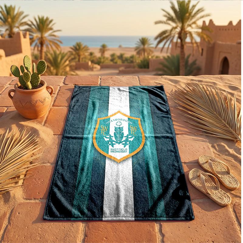 Asciugamano da Spiaggia Tema Sheffield Wednesday Morbido Asciugatura Rapida?Asciugamano Asciutto Per Vacanze Estive Al Mare Nuoto