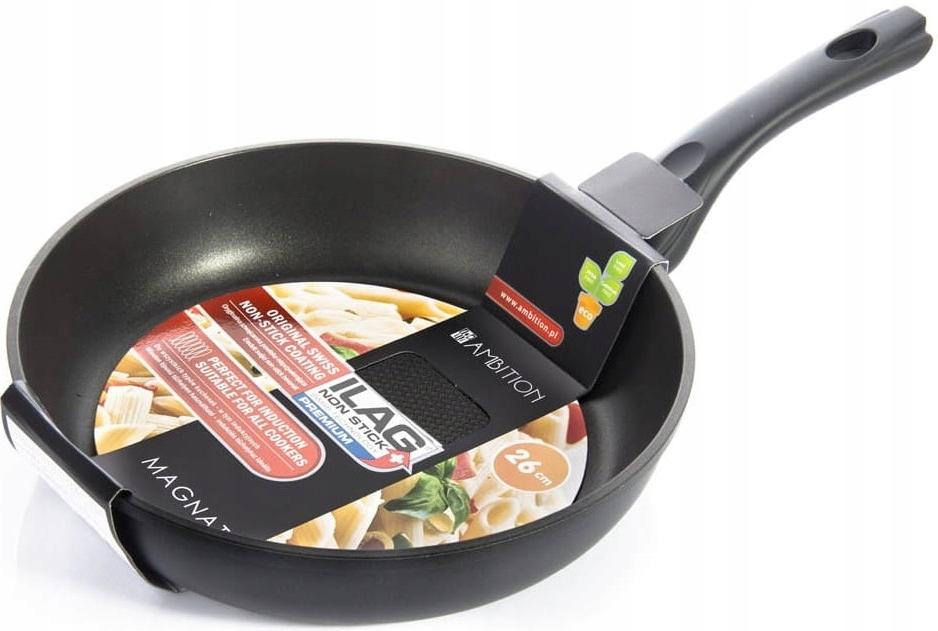 Deep Teflon frying pan for induction and gas ILAG 26cm