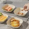 8 pezzi Piatto di plastica Vassoio Piatto da frutta e dessert Piatto per contorni domestico Piatto per insalata di verdure Ciotola per pasticceria Set di posate