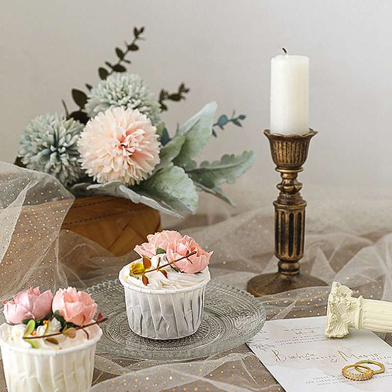 Retro Resin Candle Holder Nostalgic Antique Candlestick Antirust Candle Stick Home Wedding Ornaments Table Center Vintage Decors