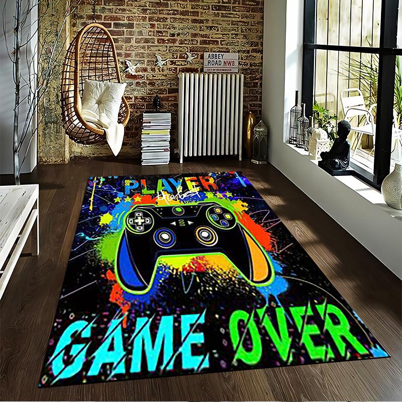 Gaming Console Designed floor mat, suitable as a non-slip mat for the living room or bedroom sofa