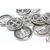 10 Pcs Saint Christopher/Michael/Jude Medal Necklace Zinc Alloy Saint Benedict Nursia Patron Against Evil Medal Pendant