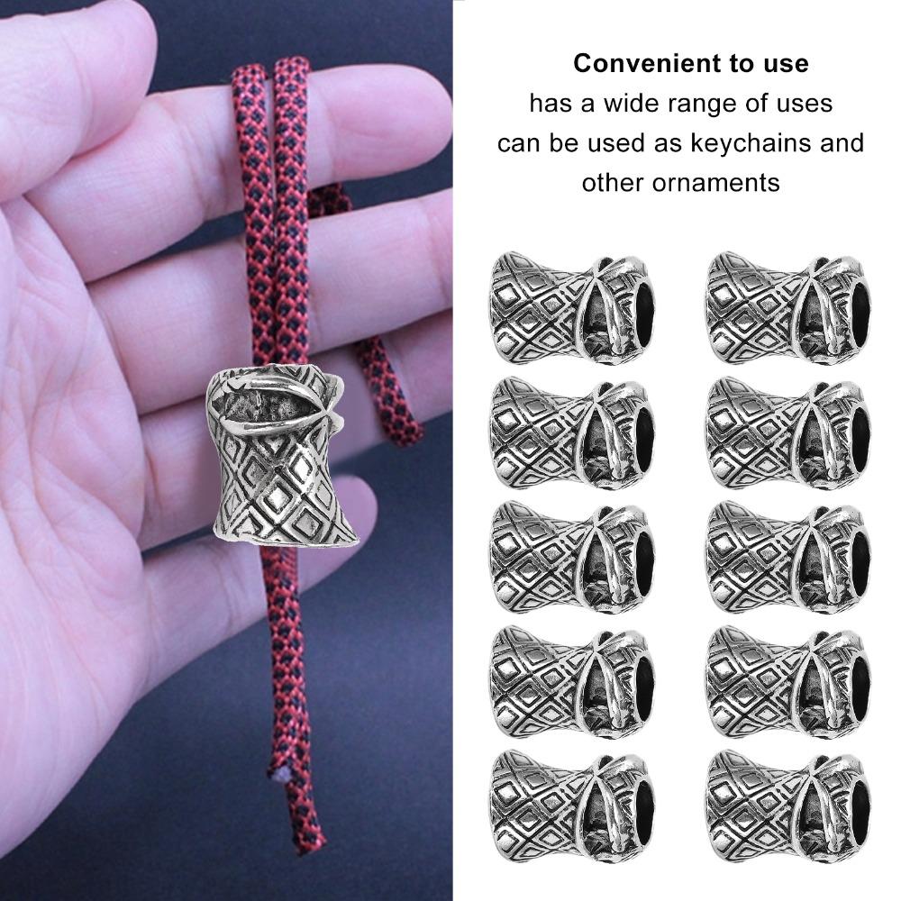 10Pcs Large Hole Anti Lost Lanyard Bead Zinc Alloy Non Slip Lanyard Bead  for Umbrella Rope