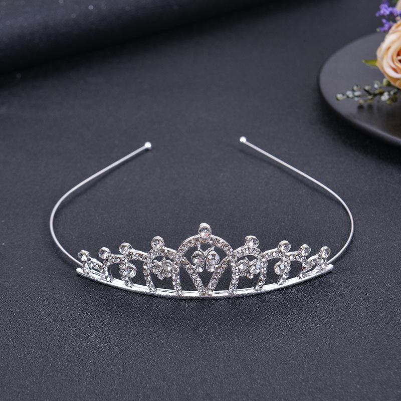 Exquisite Princess Crystal Tiara Crown Headband Children Girls Love Bride Prom Wedding Party Accessories Jewelry Gifts New 2024