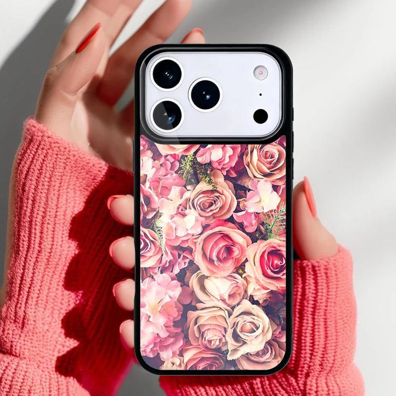 Peony Sunflowe Rose Daisy Plants Flower Phone Case for iPhone 17 Air 16e 15 14 13 Pro Max Back Cover for 12 11 Pro Coque