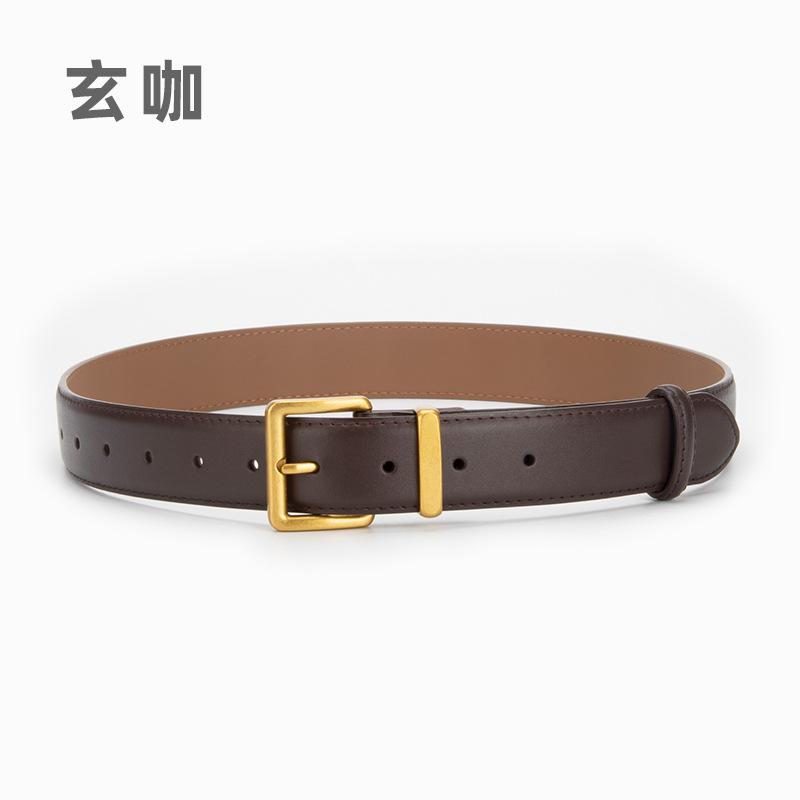 Belt Women'S Leather Simple Pin Buckle Premium Casual Jeans Decorative Belt Women
