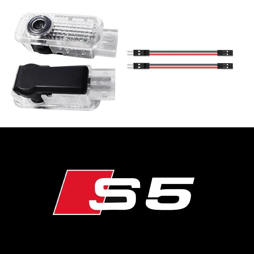 For Audi E B82Pcs Led Car Door Logo Light HD Laser Welcome Projector Lamps For Audi Q3 Q5 Q7 S3 S4 S5 S6 A4 A5 A6 B6 B7 B8 C5 C6 C7 A7 A8 TT