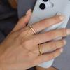 Youthway Fashion Multi-layer Zircon Charms Ring For Women New 18K Gold PVD Plated Stainless Steel Waterproof Ring Jewelry