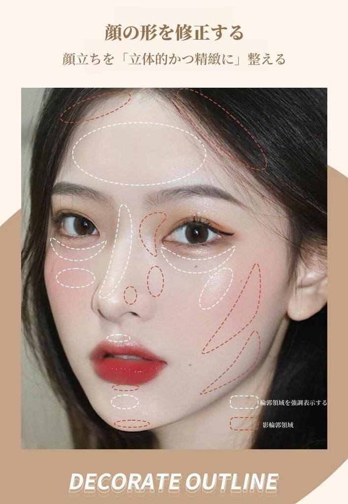 UNYOKE Double End Liquid Highlight Stick Facial Repair Stick Nose Shadow Silhouette Facial Beauty Liquid Repair Women's Liquid-1+2