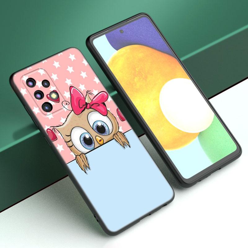 

Lovely Animal Owl Phone Case For Samsung A13 A22 A24 A32 A23 A25 A34 A35 A52S A53 A54 A55 A73 5G A12 A14 A15 A31 A33 A50 A51 A72 Samsung A13 5G