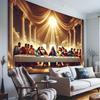 Das letzte Abendmahl Jesus Christus 2D Wandteppich Religiöse Christliche Kunst Wandbild für Kirche Zuhause Gebetsraum Glaubensbasierte Dekoration