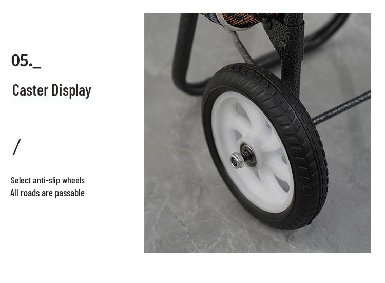 Foldable Ethnic-Style Shopping Cart for Groceries and Luggage