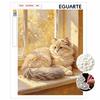 5D Pearl Kit Pearl Cat Gold Pearl Design DIY Enamel Art for Living Room Bedroom Wall Decoration Handmade Gift