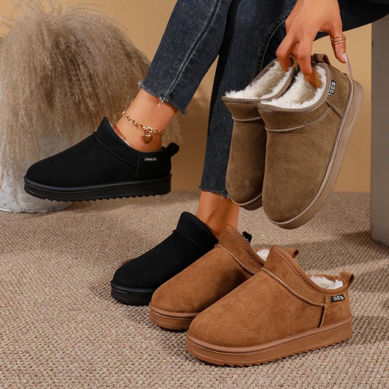 2026 Winter neuer Stil modische Schneestiefel für Damen, Oberbekleidung mit zusätzlicher Isolierung, große Größe, bequeme Baumwollschuhe