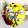 Happy Donald Duck and Nephew Automatic Opening and Closing Umbrella - Lightweight 3-Fold Design, Suitable for Fans, Travel, Daily Use - Offi