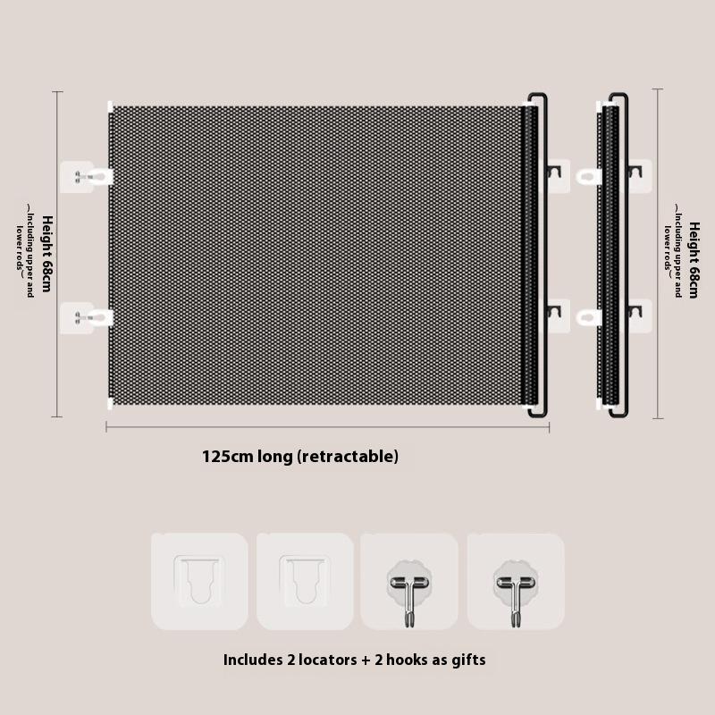 Safety Pet Mesh Fence Cat Gate Retractable Safety Gates For Pets No Drilling Barrier Childproofing For Small Medium Large Breeds
