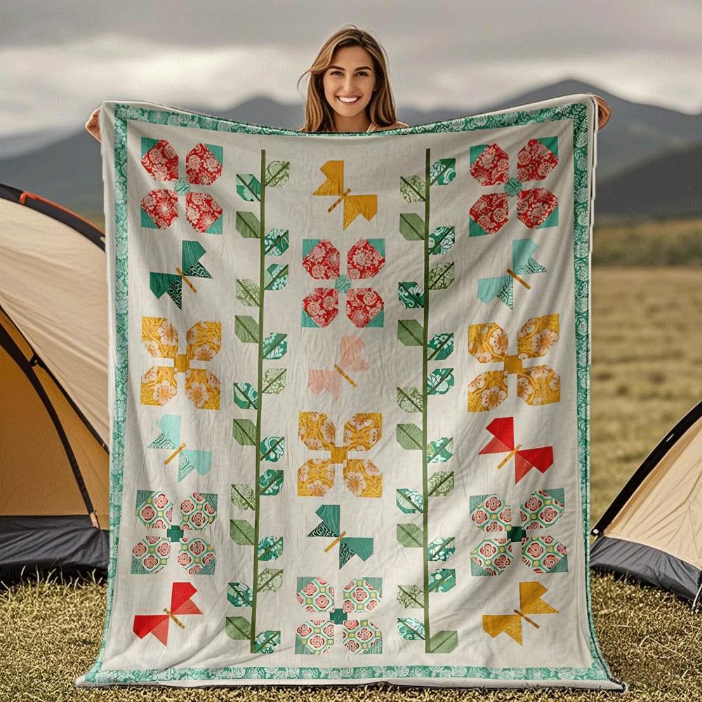 

Retro multicolored floral pattern Blanket Sofa Bed Travel Camping Living Room Office Conditioning Blanket for All Seasons Gifts 75x100cm