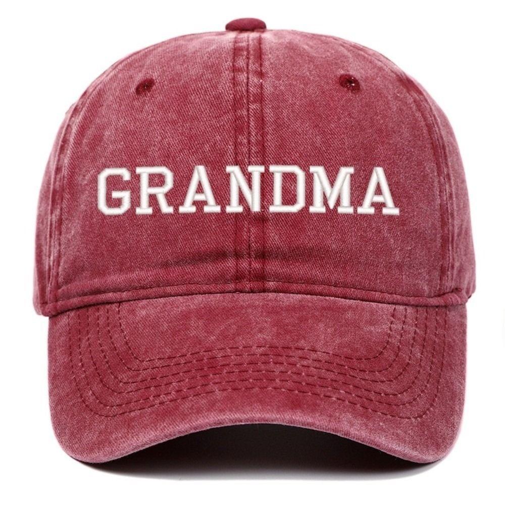 Fashion Washed Cotton GRANDPA GRANDMA Caps Vintage Breathable Grandparents Baseball Hats Adjustable Dad Hat Gifts