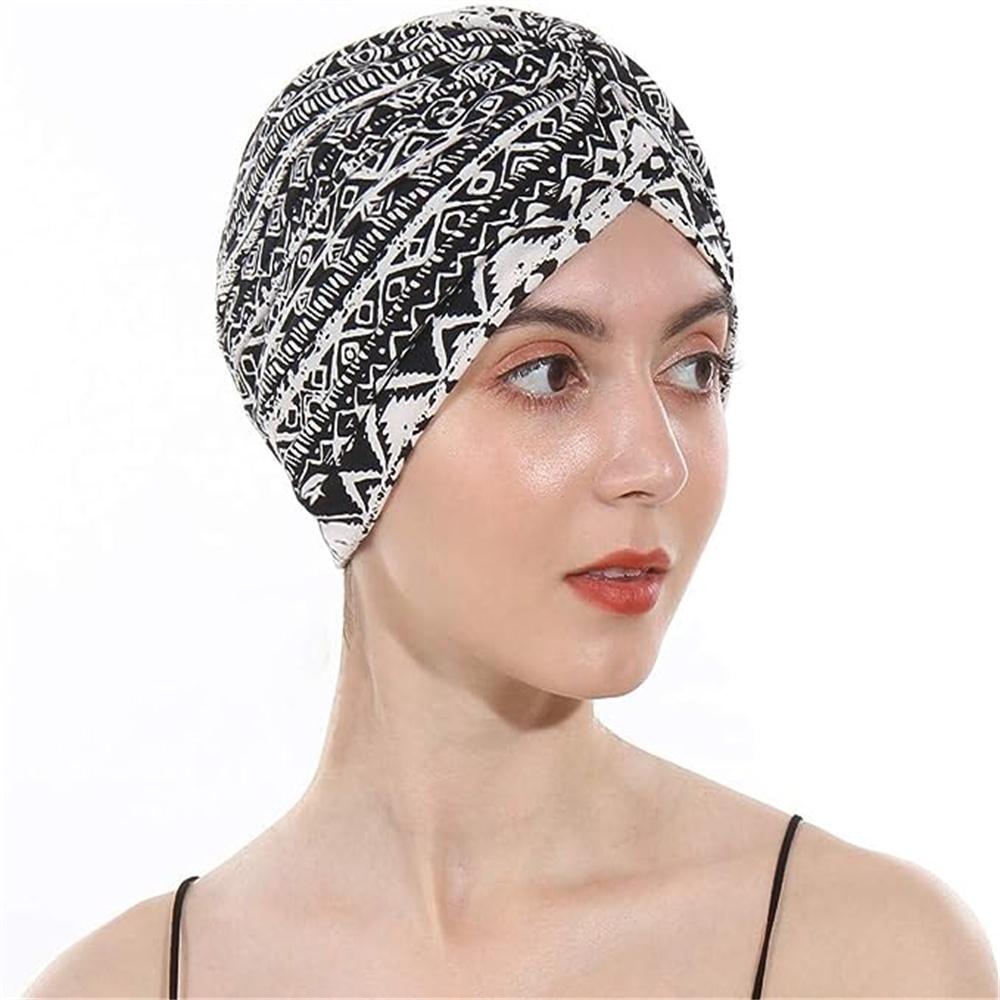 

Леопардовая женская шапка-тюрбан с цветочным принтом и змеиным принтом