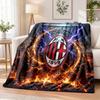AC Milan Printed Flannel Blanket Warm Comfort Bed Throw For Indoor Home Decoration