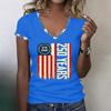 Womens V Neck Short Sleeve T Shirt 250 Years 1776 2026 Graphic Print Casual Loose Fit Top for Everyday Wear