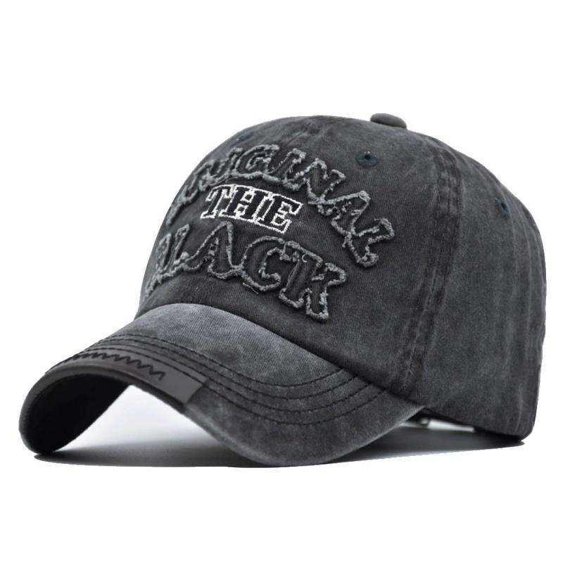 Cotton Cap Baseball Vintage Neutral Gender Women Men For Hats Casual 3D Black Letter Embroidered Stitching Outdoor Sports Dropshipping
