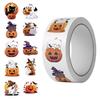 500Pcs/Roll Halloween Pumpkin Cat Ghost Stickers For DIY Journaling Laptop Envelope Scrapbook Home Decal Reward Gift