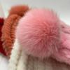 New Girls Boys Winter Hat Real Mink Fur Knitted Fox Fur Pompom Warm Hats Elastic High Quality Kids Outdoor Beanie Hats