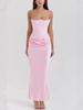2026 European & American Strapless Sexy Backless Bodycon Evening Gown for Women