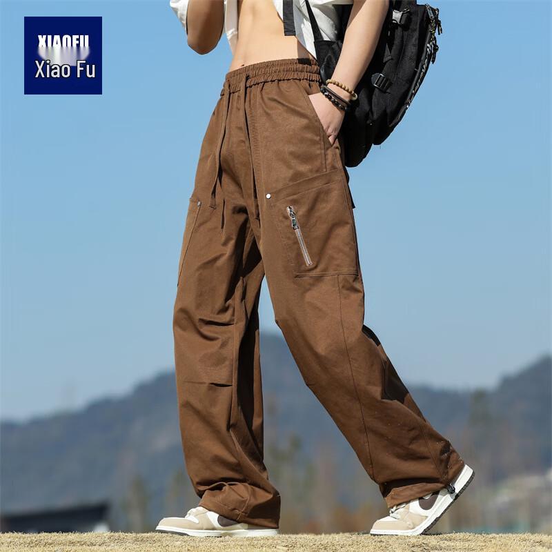 Men s American Trendy Straight-Leg Cargo Pants L