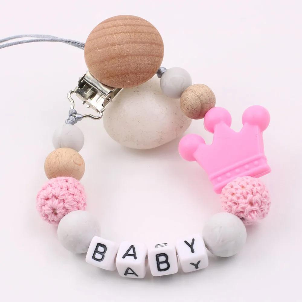 

Baby Comfort Pacifier Chain Children s Beech Wood Silicone Non Bisphenol Pacifier Chain Kids Toy Pendant Pacifier Accessories