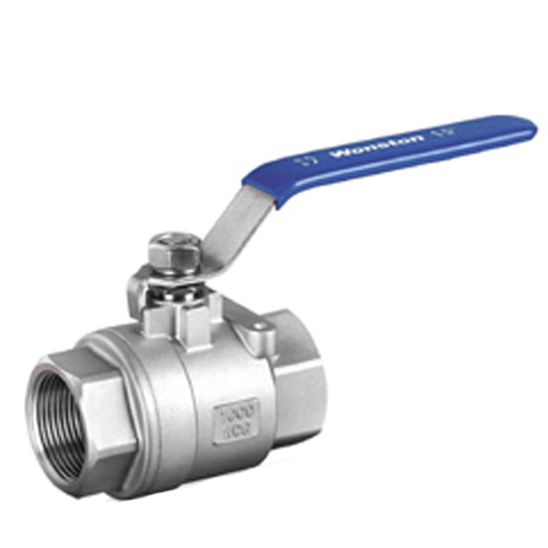 Heavy-Duty 201/304 Stainless Steel Ball Valve, Two-Piece, WOG100, Large Bore, Sizes DN15, DN20, DN25, 2 Inch.