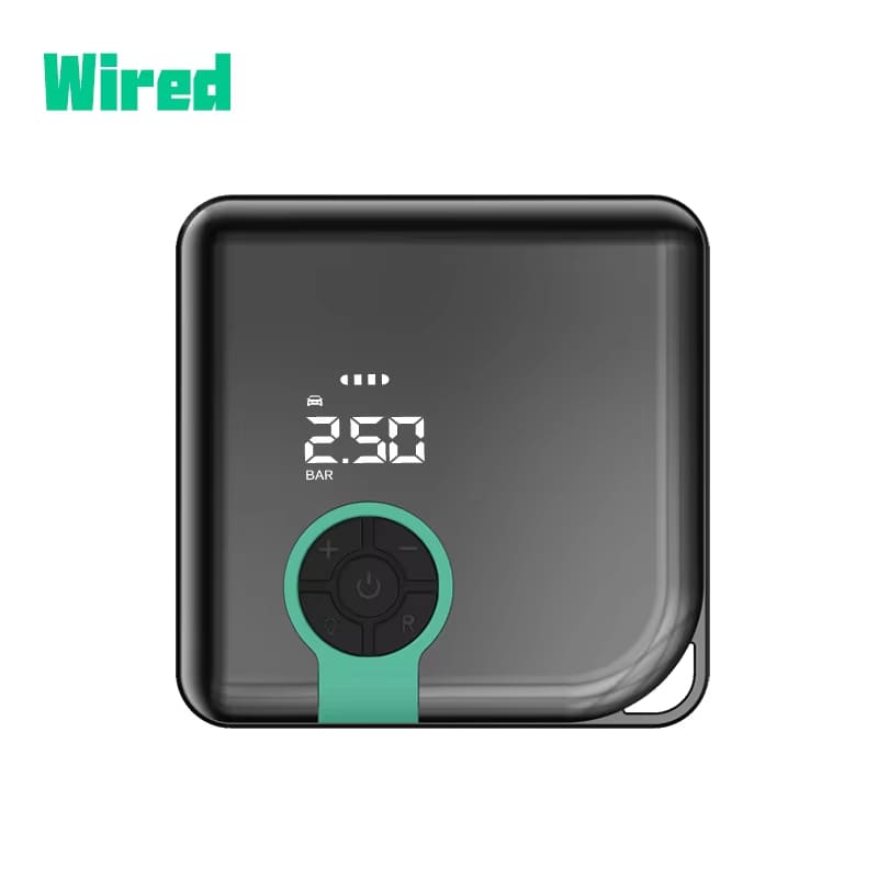 

Портативный мощный ручной интеллектуальный цифровой дисплей беспроводной проводной шинный воздушный насос воздушный компрессор подходит для автомобилей мотоциклов велосипедов домашнего использования Wired чёрный