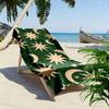Stars and Moons Pattern Green Beach Towel Quick-drying for Travel Outdoor Sports Jogging Beach and Swimming