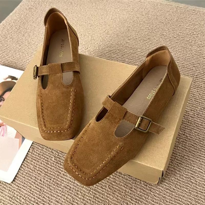 Fashion AIYUQI Women's Mary Jane Shoes Retro 2025 New Genuine Leather Female Shoes Slip-on Large Size Square-toe Loafers For Women