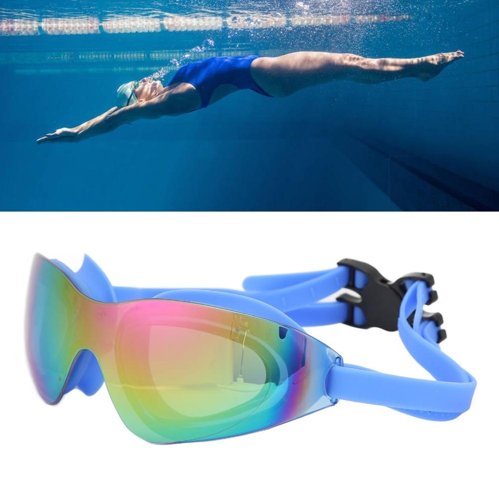 No Leaking Swim Glasses with PC Mirror Silicone Goggles Swimming Goggles  for Men and Women