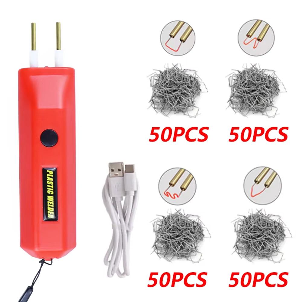 

Cordless Plastic Welding Kit with 200 Staples USB-C Charging Battery Powered Plastic Stapler Welding Kit for Auto