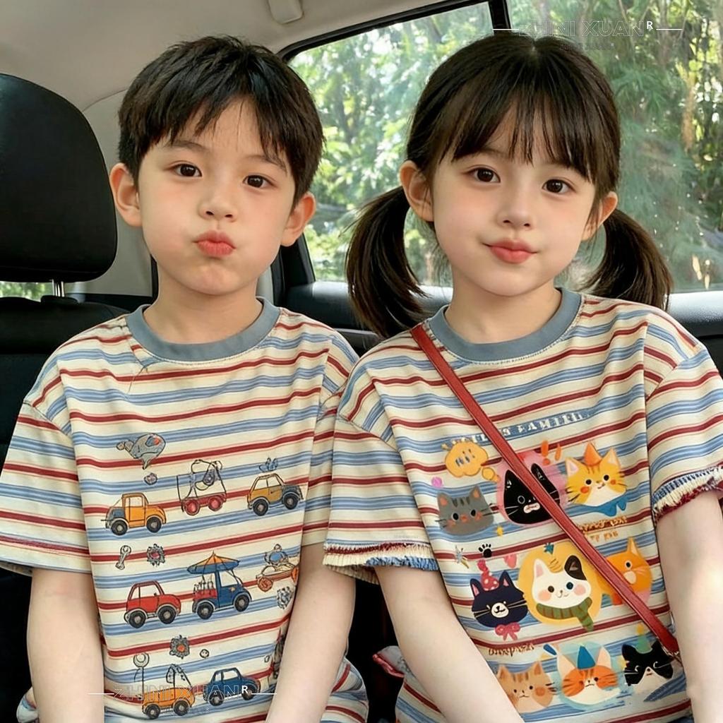 2026 Summer Kids' Striped T-Shirt: Breathable, Versatile for Boys & Girls