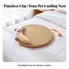 Breathable Cat Cooling Mat with Pillow Cool-Feel Bed Woven